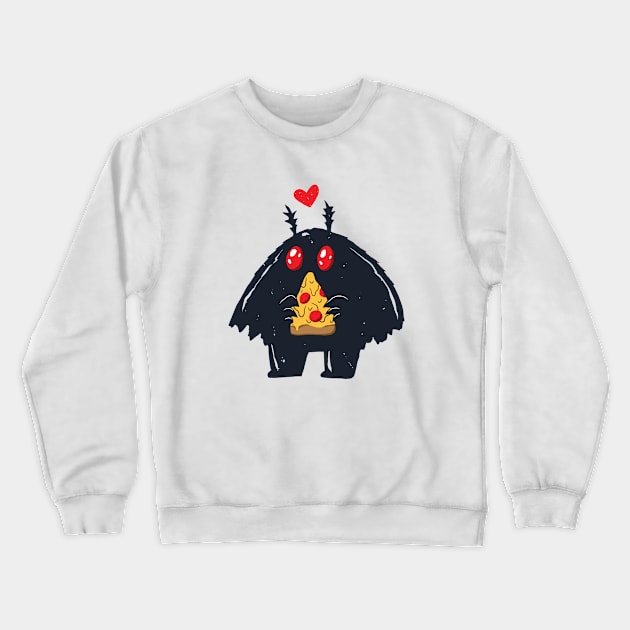 Mothman Pizza Crewneck Sweatshirt by popcornpunk